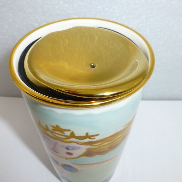 New Starbucks siren water color mermaid ceramic travel mug tumbler cup 2014 - Picture 3 of 8